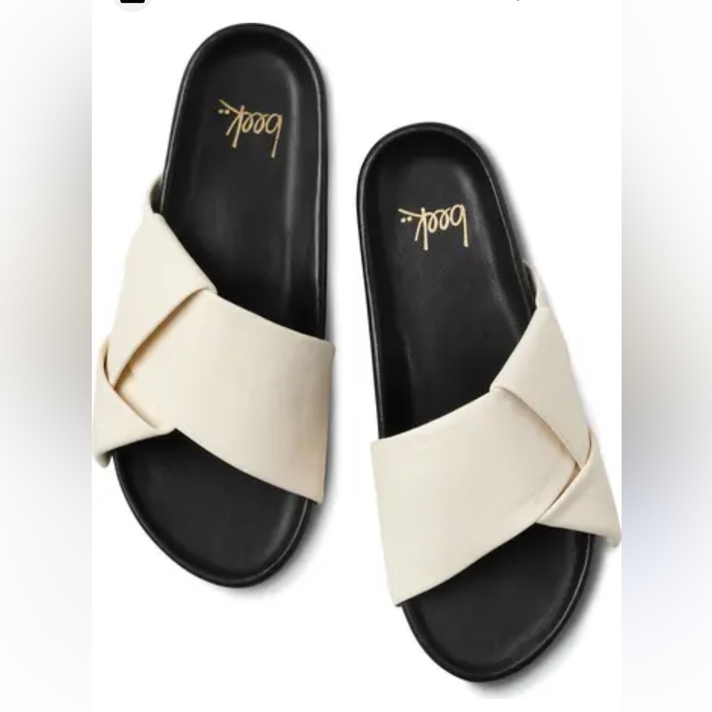 Beek Tori Off White Leather Slide Sandals size 9 - Picture 2 of 10
